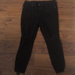 Black Ripped Pants